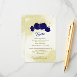 青王室の花金ゴールド結婚植物 エンクロージャーカード