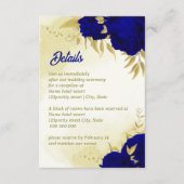 青王室の花金ゴールド結婚植物 エンクロージャーカード (正面)