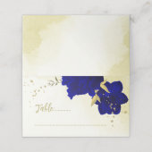 青王室の花金ゴールド結婚植物 プレイスカード (外部開封)