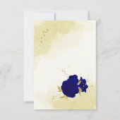 青王室の花金ゴールド結婚植物 出欠カード (裏面)