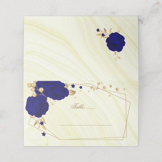 青王室の花金ゴールド葉幾何度 プレイスカード (外部開封)