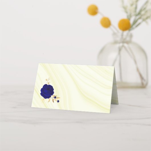 青王室の花金ゴールド葉幾何度 プレイスカード (裏面)