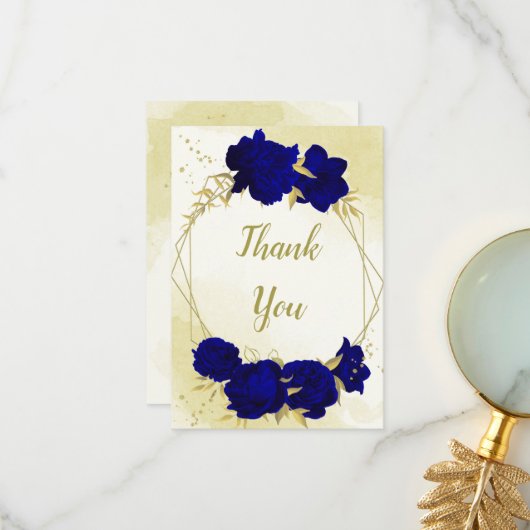 青王室の花金ゴールド離れ サンキューカード (正面/裏面インサイチュ)