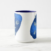 青王室の蝶イニシャルVモノグラム マグカップ (中央)