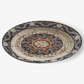 青王室の野花フローラセラミック結婚ス ペーパープレート (アングル)