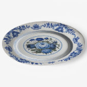 青王室の野花フローラセラミック結婚ス ペーパープレート (アングル)