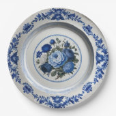 青王室の野花フローラセラミック結婚ス ペーパープレート (正面)