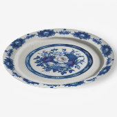 青王室の野花フローラセラミック結婚ス ペーパープレート (アングル)