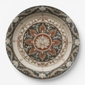 青王室の野花フローラセラミック結婚ス ペーパープレート (正面)