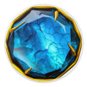 青王室の金ゴールドジュエリー石 セラミックノブ (正面)