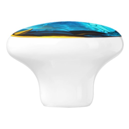 青王室の金ゴールドジュエリー石 セラミックノブ (側面)