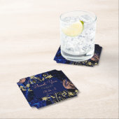 青王室の金ゴールドバタフ結婚ィーズ ペーパーコースター (インサイチュ)