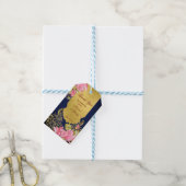 青王室の金ゴールドピーコックロータス結婚インディアン ギフトタグ (より糸付き)