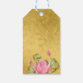 青王室の金ゴールドピーコックロータス結婚インディアン ギフトタグ (裏面)