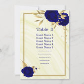 青王室の金ゴールドフローラの幾何学的座席図 招待状 (正面)