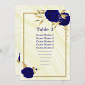 青王室の金ゴールドフローラの幾何学的座席図 招待状 (正面/裏面)