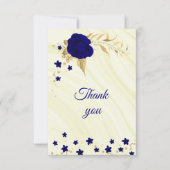 青王室の金ゴールドフローラサンキューカード サンキューカード (正面)
