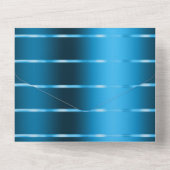 青王室の金ゴールドリボ結婚ン オールインワン招待状 (裏面)