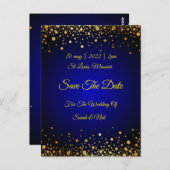 青王室の金ゴールド人気がある招待を保存 ポストカード (正面/裏面)