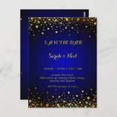 青王室の金ゴールド人気がある日付の保存 ポストカード (正面/裏面)