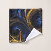 青王室の金ゴールド抽象芸術旋回 バスタオルセット (ウォッシュタオル)