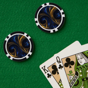 青王室の金ゴールド抽象芸術旋回 ポーカーチップ