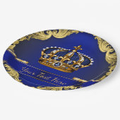 青王室の金ゴールド皇太子 ペーパープレート (アングル)