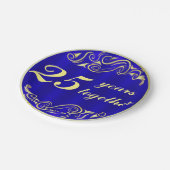 青王室の金ゴールド結婚記念日 ペーパープレート (アングル)