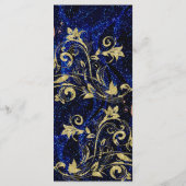 青王室の金ゴールド蝶のメ結婚ニュー メニュー (裏面)