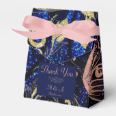 青王室の金ゴールド蝶の結婚テントの好意ボックス フェイバーボックス (正面サイド)