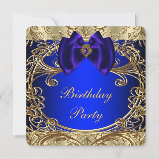 青王室の金ゴールド誕生会 招待状 (正面)