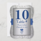 青王室の銀の渦巻き結婚旋回 招待状 (裏面)