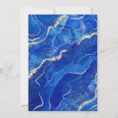 青王室の銀アゲエレガントテモダン結婚ス 招待状 (裏面)