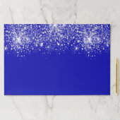 青王室の銀グリッターパーティー紙ランチョンマット ペーパーパッド (インサイチュ)