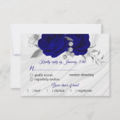 青王室の銀グレーフローラミール選択 出欠カード (正面)