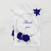 青王室の銀グレーフローラ サンキューカード (正面/裏面)