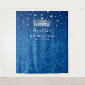 青王室の銀フローラキンセアニェラ写真 タペストリー (正面)