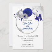 青王室の銀フローラリース 招待状 (正面)