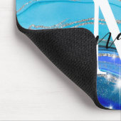 青王室の銀モノグラム マウスパッド (コーナー)