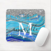 青王室の銀モノグラム マウスパッド (マウス)