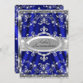 青王室の銀宝石ダマスクキンセアニェラ 招待状 (正面/裏面)