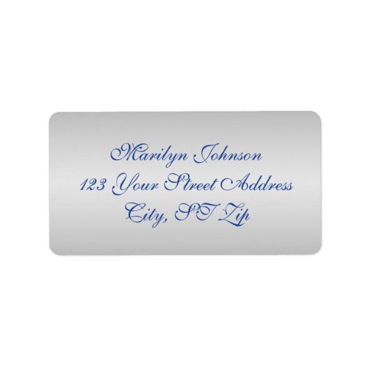 青王室の銀差出人住所ラベル3 ラベル (正面)