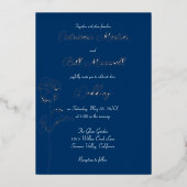 青王室の銀箔実在結婚式招待状 箔招待状 (正面)