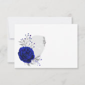 青王室の銀花幾何学模様サンキューカード サンキューカード (裏面)