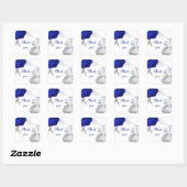 青王室の銀花感謝してい白 スクエアシール (シート)