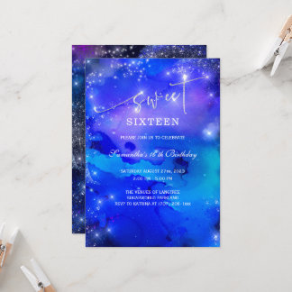 青王室の銀Sweet sixteen招待状 招待状