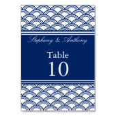 青王室の青海波パタ結婚ーン テーブルナンバー (裏面)