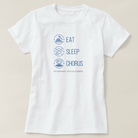 青王室の食べ。眠れ。コーラス。T-シャツ Tシャツ (デザイン正面)