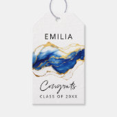 青王室の黄金ゴールドおめでとう卒業 ギフトタグ (正面)