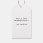 青王室の黄金ゴールドおめでとう卒業 ギフトタグ (裏面)